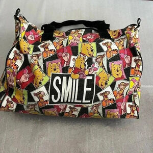 Vintage Winnie  The Pooh Cotton Duffle bag- No Shoulder Strap
